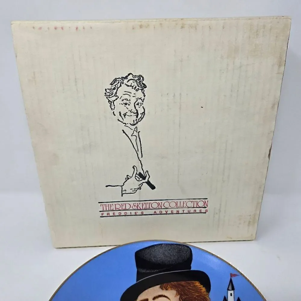 RED SKELTON COLLECTION COLLECTOR PLATE SIR FREDDIE 3625/15000 IN ORIGINAL BOX